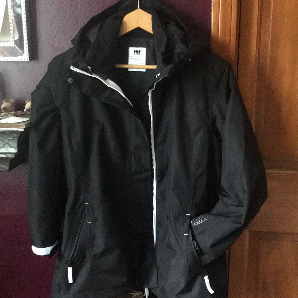 Helly Hanson hooded winter jacket size large.
